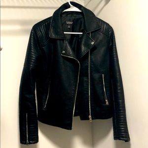 top shop leather jacket